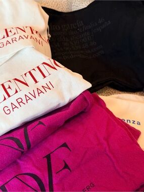 Valentino Garavani and more brands  Dust Bags (White, Black, Fuchsia)